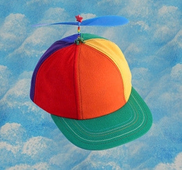 Adult Multi-Colored Propeller Hat With Brim (no patch)