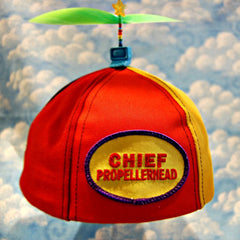 Adult Multi-Colored Propeller Hat Brimless (with patch)