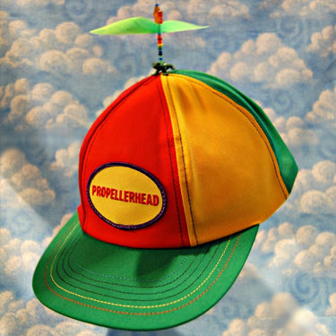 Adult Multi-Colored Propeller Hat With Brim (with patch
